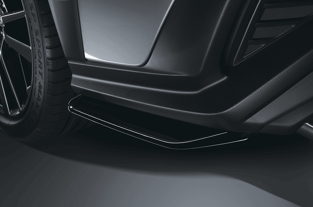 STI Rear Side Under Spoiler (Black)