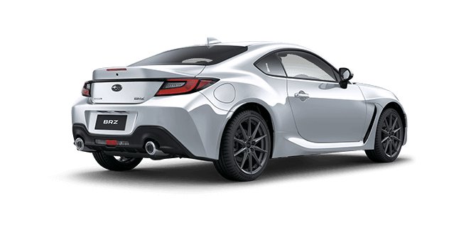 White Rear View Subaru BRZ