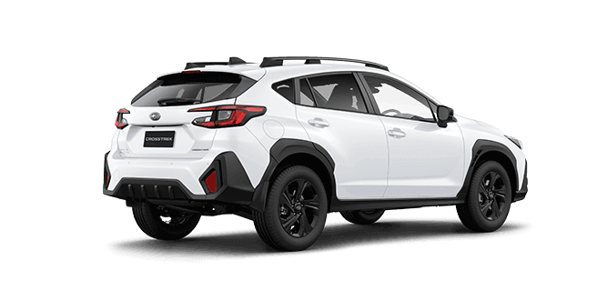 Rear view of Sapphire Blue Pearl Subaru Crosstrek