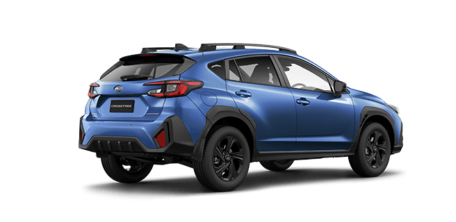 Rear view of Horizon Blue Pearl Subaru Crosstrek