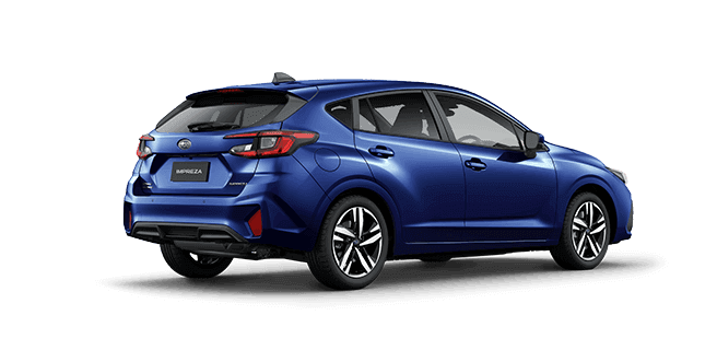 Rear View Crystal Black Silica Subaru Impreza