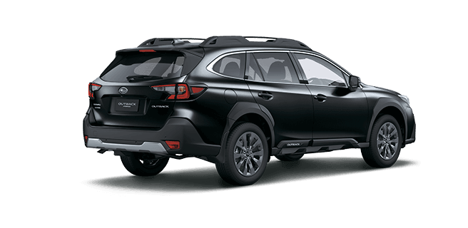 Rear View of Ice Silver Metallic Subaru Outback