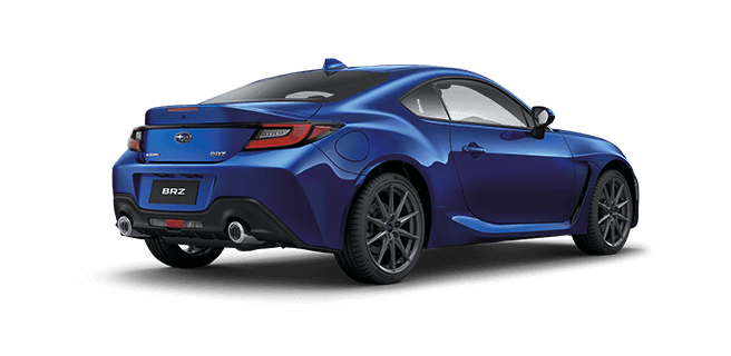Rear View of Sapphire Blue Pearl Subaru BRZ