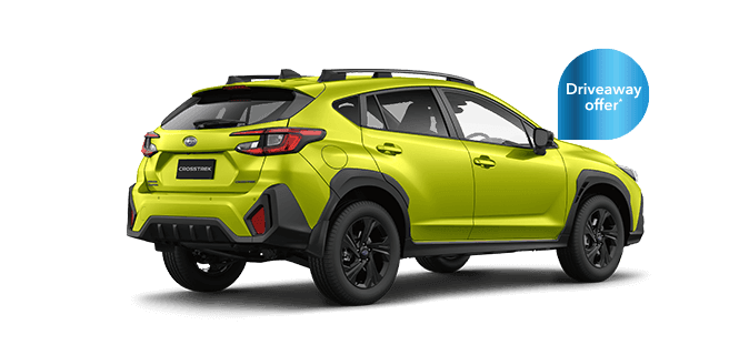 Rear view of Horizon Blue Pearl Subaru Crosstrek