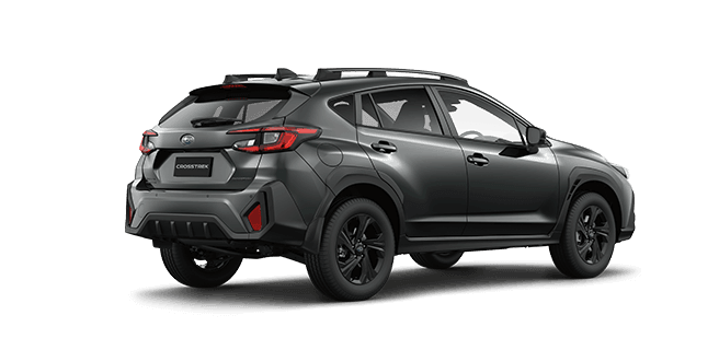 Rear view of Pure Red Subaru Crosstrek