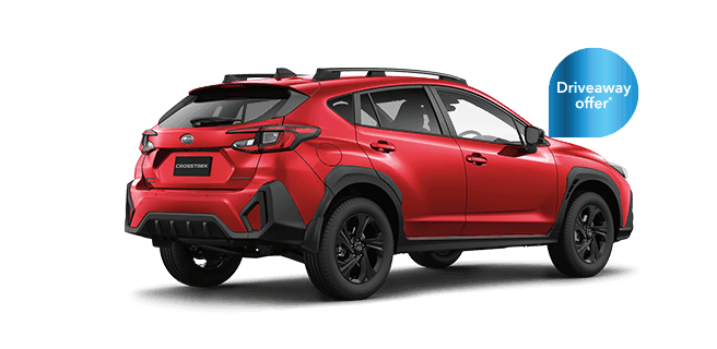 Rear view of Sun Blaze Pearl Subaru Crosstrek