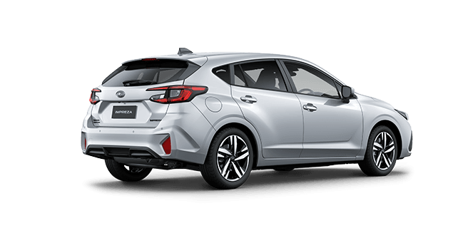 Rear View Oasis Blue Subaru Impreza