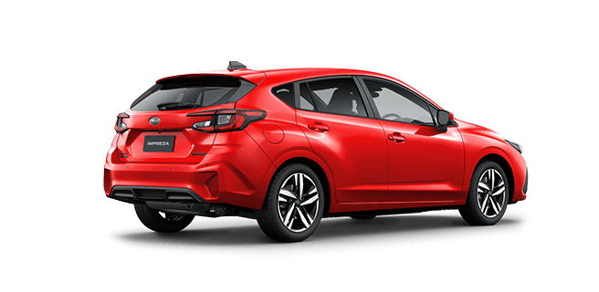 Rear View Sapphire Blue Pearl Subaru Impreza